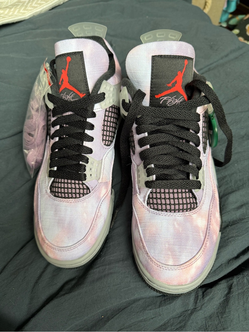 Air Jordan 4 Retro SE 7.5 men’s 9-9.5 in womens Tie-Dye Sneakers lavender pink - Picture 15 of 15